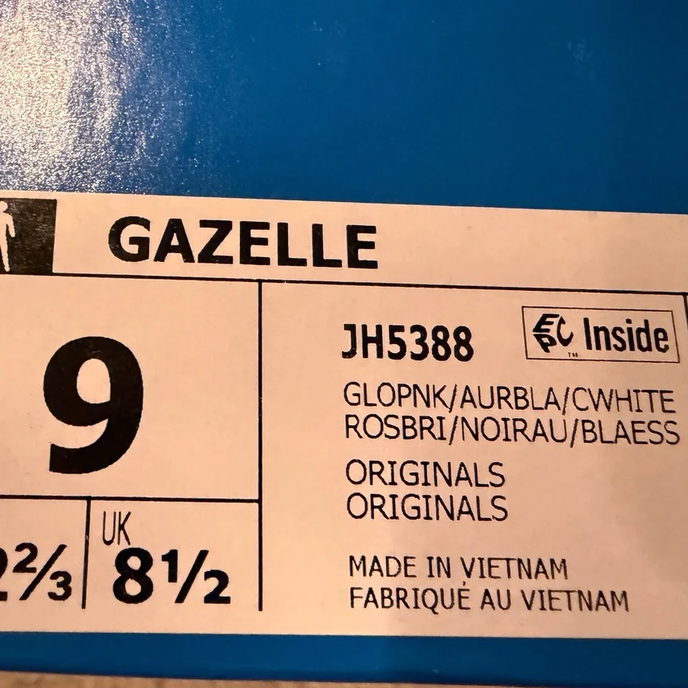 Adidas Gazelle Pink and Black Sneakers Mens Size‎ 9 NWT - Picture 10 of 10